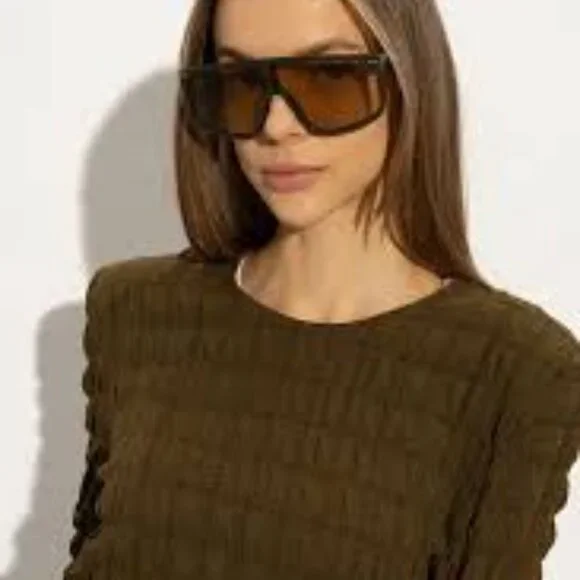 Isabel Marant IM 0096/S 01ED 70 Shield Sunglasses - Green/Brown - Picture 5 of 10